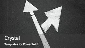  Presentation with asphalt - Cool new PPT layouts with arrow sign on an asphalt backdrop and a dark gray colored foreground