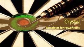  Presentation with dartboard - Amazing presentation theme having arrow target bullseye - dartboard wide backdrop and a tawny brown colored foreground