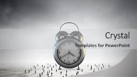  Presentation with old style - PPT theme consisting of business waste - big old-style clock and many background and a  colored foreground