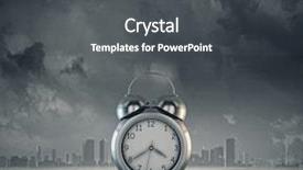  Presentation with many old books - Colorful presentation enhanced with business waste - big old-style clock and many backdrop and a  colored foreground