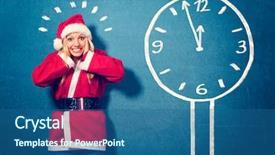  Presentation with stressed - Cool new presentation theme with sassy - santa is stressed - santagirl backdrop and a ocean colored foreground