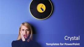  Presentation with woman in under wear - Colorful presentation theme enhanced with career timeline - young attractive woman backdrop and a  colored foreground