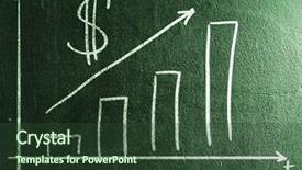  Presentation with chalk board - Colorful presentation design enhanced with arrows up - business creativity rising bar graph backdrop and a tawny brown colored foreground