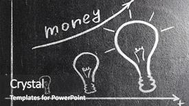  Presentation with chalk board - Presentation enhanced with arrows up - business creativity rising graph background and a dark gray colored foreground