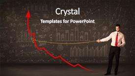  Presentation with red - Cool new slides with arrow upright with a rope backdrop and a tawny brown colored foreground