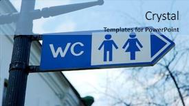  Presentation with blue aged wood sign - Cool new presentation theme with arrowhead - blue wc sign backdrop and a  colored foreground