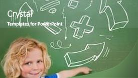  Presentation with math - PPT theme consisting of arrows and math signs background and a gray colored foreground