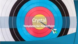  Presentation with archery - Colorful slide set enhanced with arrows in archery target backdrop and a teal colored foreground