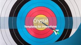  Presentation with archery - Amazing slide deck having arrows in archery target backdrop and a teal colored foreground