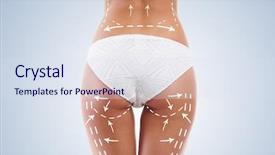  Presentation with plastic surgery - Amazing PPT layouts having arrows on hips plastic surgery backdrop and a sky blue colored foreground