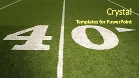  Presentation with automotive industry manufacture line - Amazing slide set having arrows triangles - forty yard line backdrop and a tawny brown colored foreground