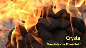  Presentation with barbecue - Amazing presentation theme having arsen - burning barbecue coals backdrop and a wine colored foreground