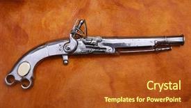  Presentation with black - Amazing PPT layouts having arsenal - 1730 era scottish highland black backdrop and a crimson colored foreground