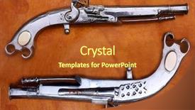  Presentation with gun - Amazing slide set having arsenal - 1730 era scottish highland black backdrop and a tawny brown colored foreground