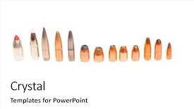  Presentation with shooting pistol - Beautiful slide set featuring arsenal - different types of bullets both backdrop and a white colored foreground