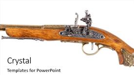  Presentation with clipping - Slides featuring arsenal - pistol isolated on white background and a white colored foreground