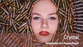  Presentation with hunting - Colorful presentation enhanced with arsenal - portrait of a young beautiful backdrop and a tawny brown colored foreground