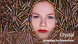  Presentation with hunting - Slide set with arsenal - portrait of a young beautiful background and a tawny brown colored foreground