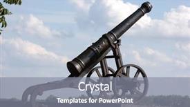  Presentation with russian historical - Slide set having arsenal - russian cannon 18 century background and a gray colored foreground