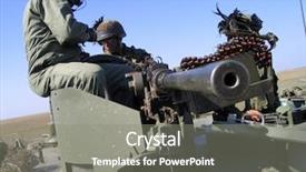  Presentation with soldiers - Presentation with arsenal - soldiers on tank army background and a gray colored foreground