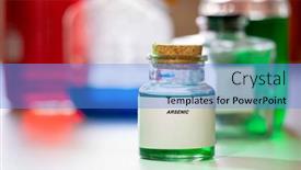  Presentation with laboratory chemical - Presentation theme consisting of arsenic-arsenic-hazardous-chemical background and a teal colored foreground