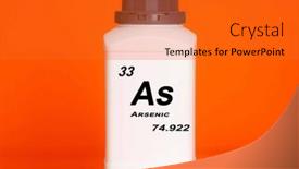  Presentation with chemical plastic - Presentation theme consisting of arsenic-as-chemical-element background and a gold colored foreground