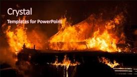  Presentation with flame - Presentation consisting of arson or nature disaster - burning background and a wine colored foreground
