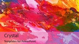  Presentation with abstract art - Audience pleasing slide deck consisting of art - abstract acrylic hand painted background backdrop and a coral colored foreground
