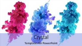 Presentation with abstract art - PPT theme having art - acrylic colors and ink background and a light blue colored foreground