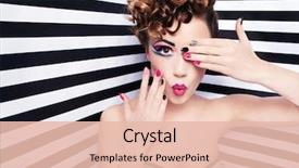  Presentation with rock - PPT layouts consisting of flurried - young plants of winter grain background and a gray colored foreground