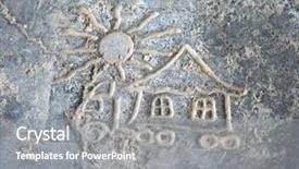  Presentation with sun - Slide deck consisting of truck art - child's picture on stone is background and a gray colored foreground