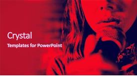  Presentation with singer - PPT layouts having art - close up beautiful female singer background and a crimson colored foreground