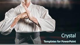  Presentation with view of the salt mine - Cool new PPT theme with art - fighter performing hand salute backdrop and a wine colored foreground