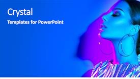  Presentation with girl model - PPT layouts consisting of art - high fashion model girl background and a dark gray colored foreground