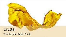  Presentation with elegant - Audience pleasing theme consisting of art - smooth elegant yellow transparent cloth backdrop and a yellow colored foreground