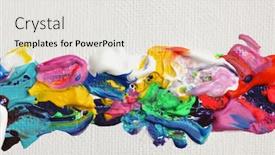  Presentation with abstract watercolor - Amazing PPT theme having art-abstract-acrylic-and-watercolor backdrop and a light gray colored foreground