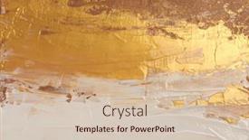  Presentation with abstract art - Slide set with art-abstract-acrylic-smear-blot background and a soft green colored foreground