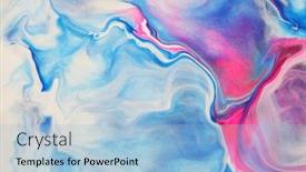  Presentation with abstract watercolor - Slides enhanced with art-abstract-flow-acrylic background and a light blue colored foreground