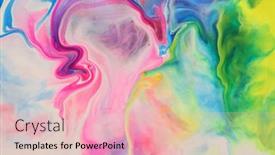  Presentation with abstract watercolor - Slides featuring art-abstract-flow-pour-acrylic background and a lemonade colored foreground