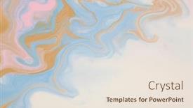  Presentation with abstract wave - Slide deck consisting of art-abstract-flow-pour-acrylic background and a lemonade colored foreground