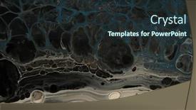  Presentation with watercolor color - Slides consisting of art-abstract-flow-pour-acrylic background and a tawny brown colored foreground