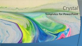  Presentation with watercolor color - Presentation theme featuring art-abstract-flow-pour-acrylic background and a soft green colored foreground