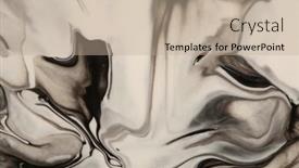  Presentation with watercolor color - Presentation theme featuring art-abstract-flow-pour-acrylic background and a mint green colored foreground