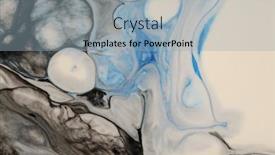  Presentation with watercolor color - Presentation design consisting of art-abstract-flow-pour-acrylic background and a light blue colored foreground