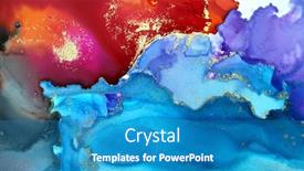  Presentation with paint art - PPT layouts enhanced with art-abstract-paint-blots-background background and a teal colored foreground