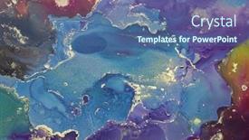  Presentation with abstract alcohol - Beautiful PPT layouts featuring art-abstract-paint-blots-background backdrop and a ocean colored foreground