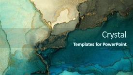  Presentation with abstract blue texture - Theme enhanced with art-abstract-painting-blots-horizontal background and a ocean colored foreground