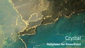  Presentation with abstract blue texture - Slides enhanced with art-abstract-painting-blots-horizontal background and a ocean colored foreground