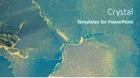  Presentation with abstract blue texture - Amazing presentation having art-abstract-painting-blots-horizontal backdrop and a ocean colored foreground