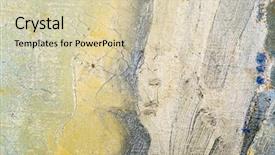  Presentation with canvas - PPT theme consisting of art acrylic - abstract oil painted texture background and a soft green colored foreground